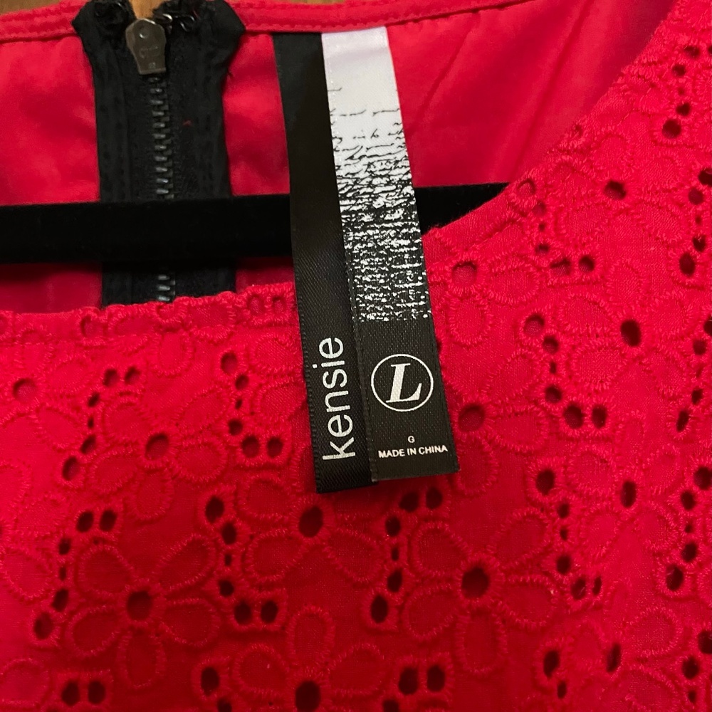 Kensie Dress Large red & black